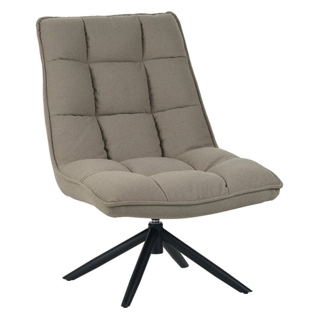 Draaifauteuil Yuki Taupe Bouclé 360° Draaibaar