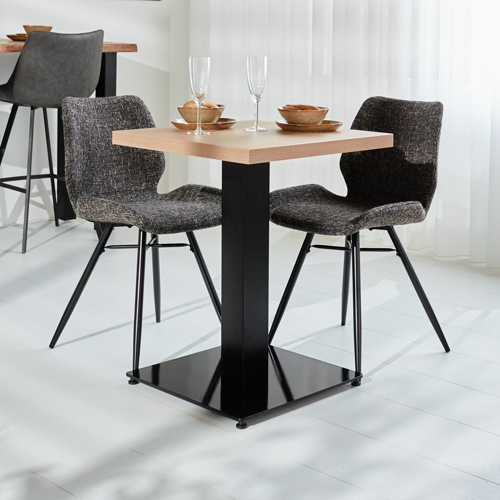 Bistrotafels - Bistrotafel Robin vierkant melamine rustiek eiken - Dimehouse
