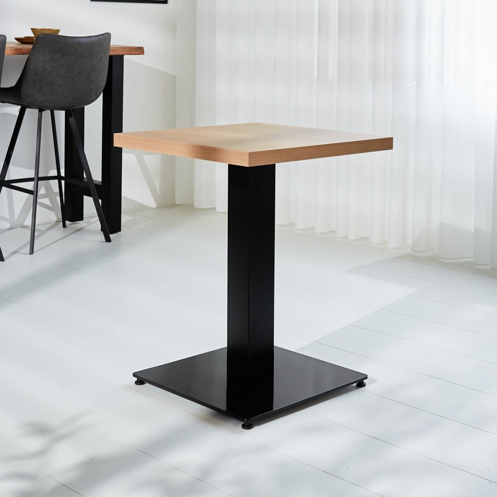 Bistrotafels - Bistrotafel Robin vierkant melamine rustiek eiken - Dimehouse