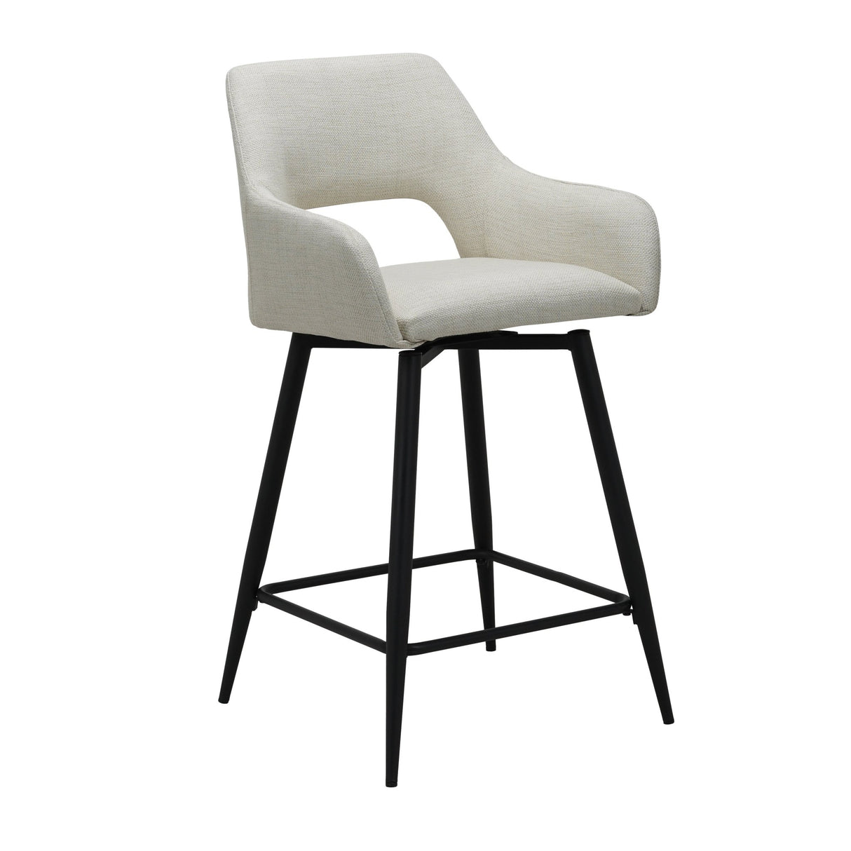 Skye Swivel Bar Stool with Armrests Cream