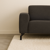 Verona Industrial Corner Sofa Fabric Anthracite Right