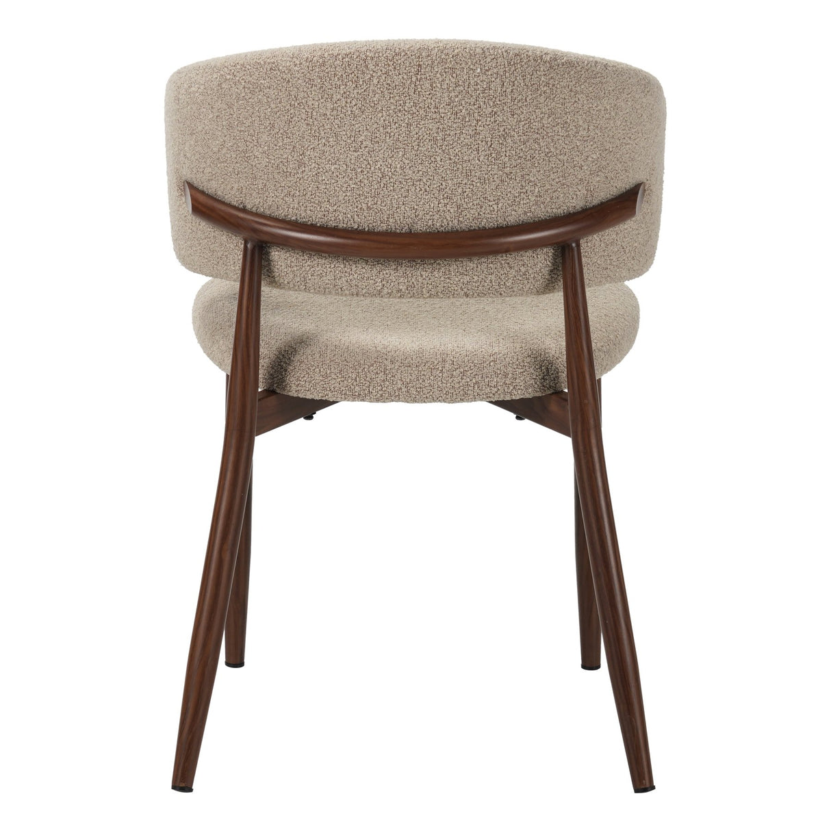 Japandi Dining Chair Yuka Sand - Walnut Look Frame 