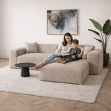 Corner sofa Wayne Chenille Taupe 260cm - Left & Right Mountable