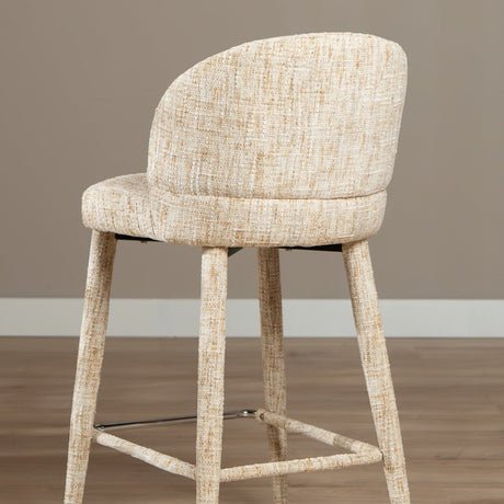 Bar stool Charlie chenille beige 69 cm - image 2