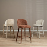 Bar stool Charlie chenille beige 69 cm - image 6