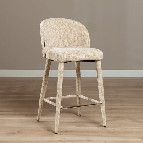 Bar stool Charlie chenille beige 69 cm - image 1