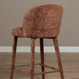 Bar stool Charlie chenille copper 69 cm - image 4