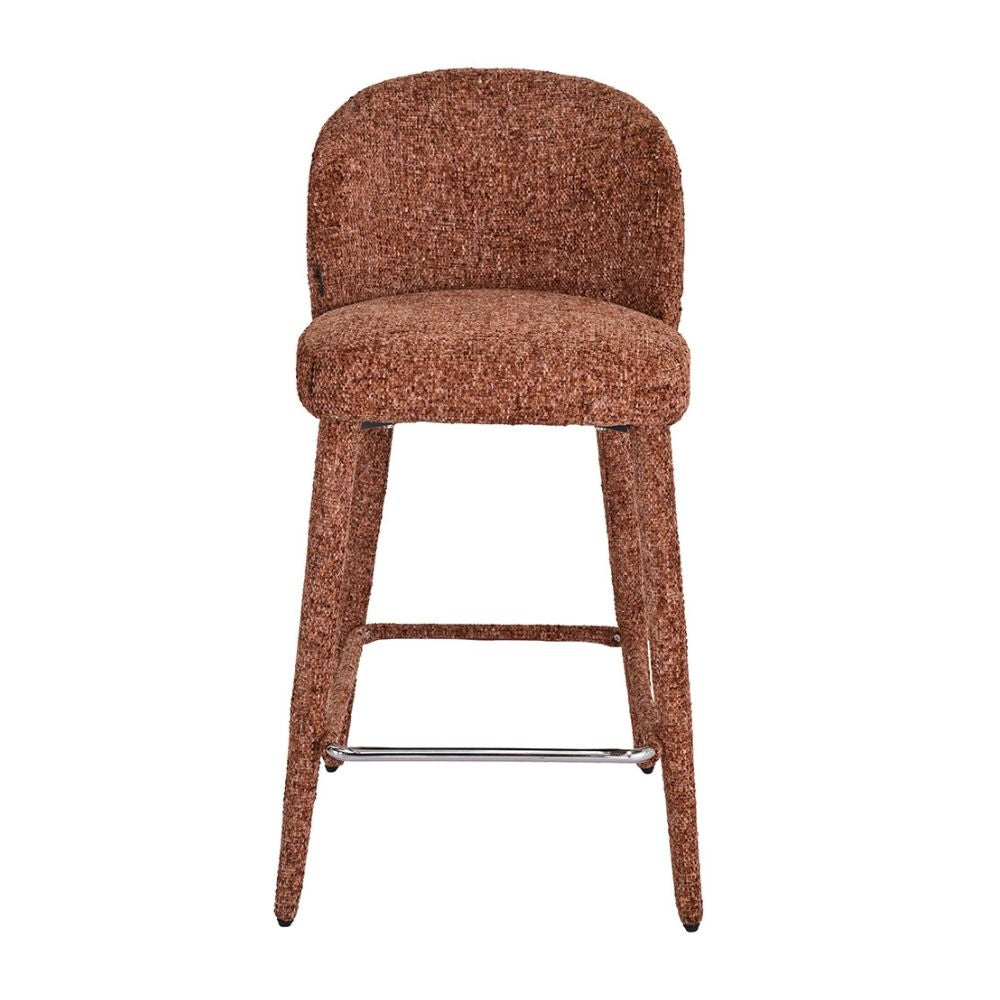 Bar stool Charlie chenille copper 69 cm - image 8
