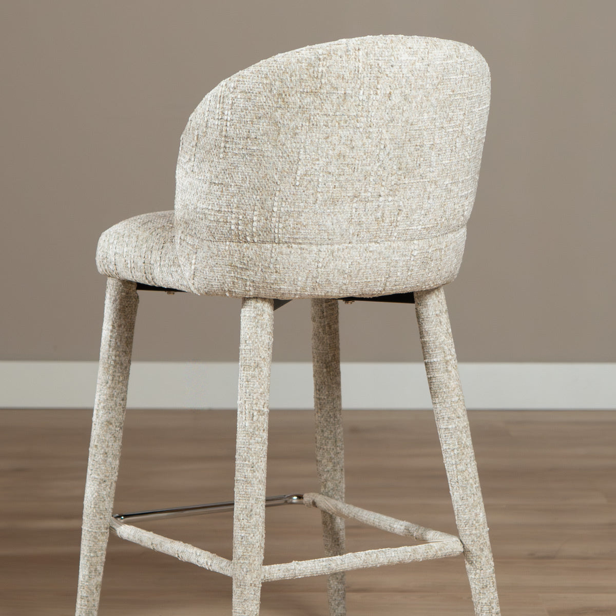 Bar stool Charlie chenille taupe 69 cm - image 4