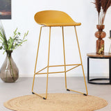 Bar stool Ellen yellow Scandinavian design 76 cm - image 1