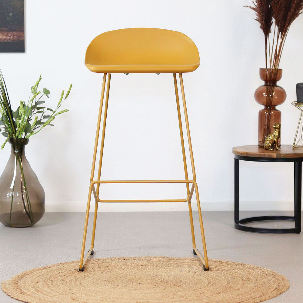 Bar stool Ellen yellow Scandinavian design 76 cm - image 2