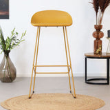 Bar stool Ellen yellow Scandinavian design 76 cm - image 2