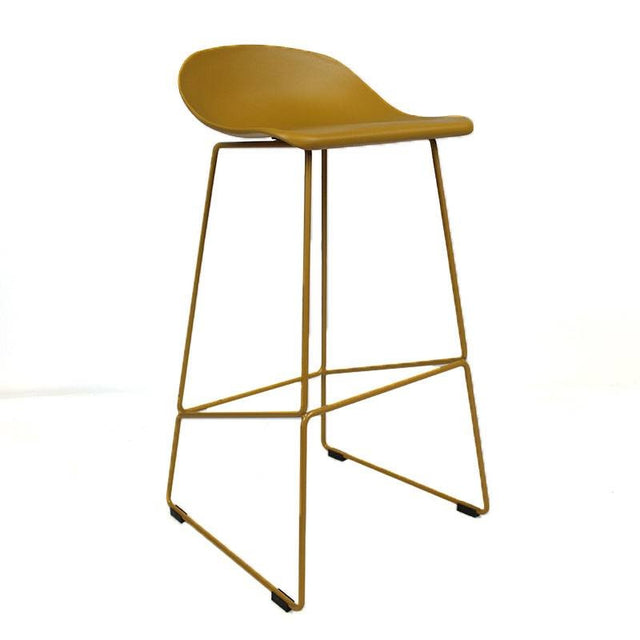 Bar stool Ellen yellow Scandinavian design 76 cm Plastic