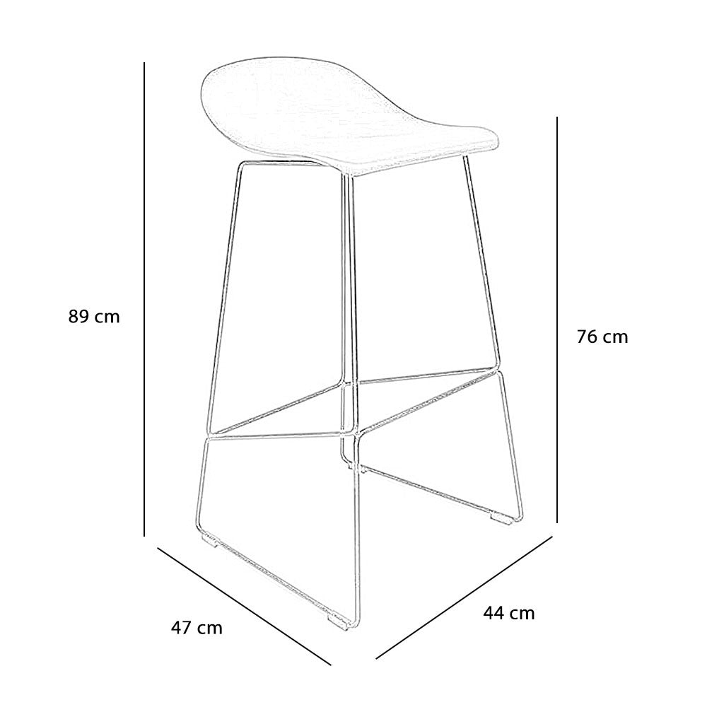 Bar stool Ellen green Scandinavian design 76 cm - image 7