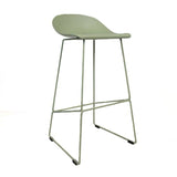 Bar stool Ellen green Scandinavian design 76 cm Plastic