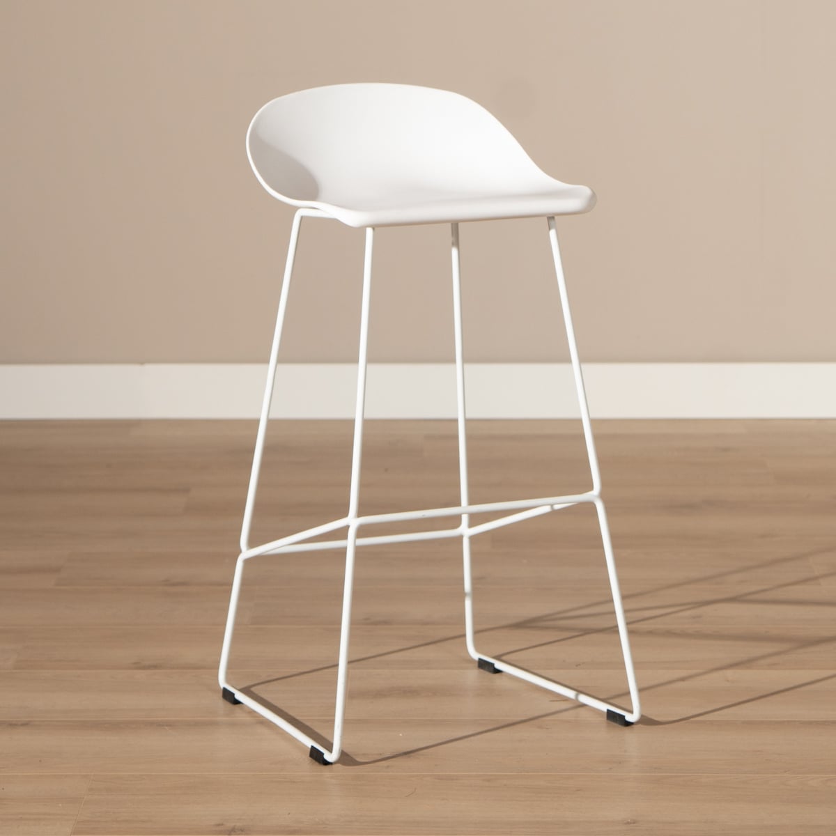 Bar stool Ellen white Scandinavian design 76 cm - image 2