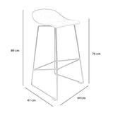 Bar stool Ellen white Scandinavian design 76 cm - image 11