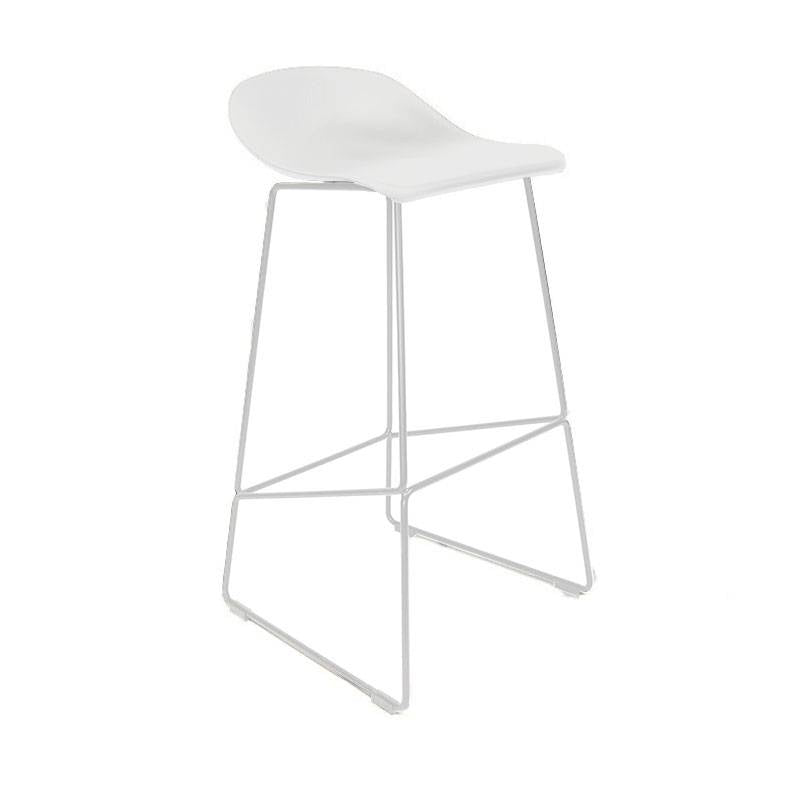 Bar stool Ellen white Scandinavian design 76 cm Plastic