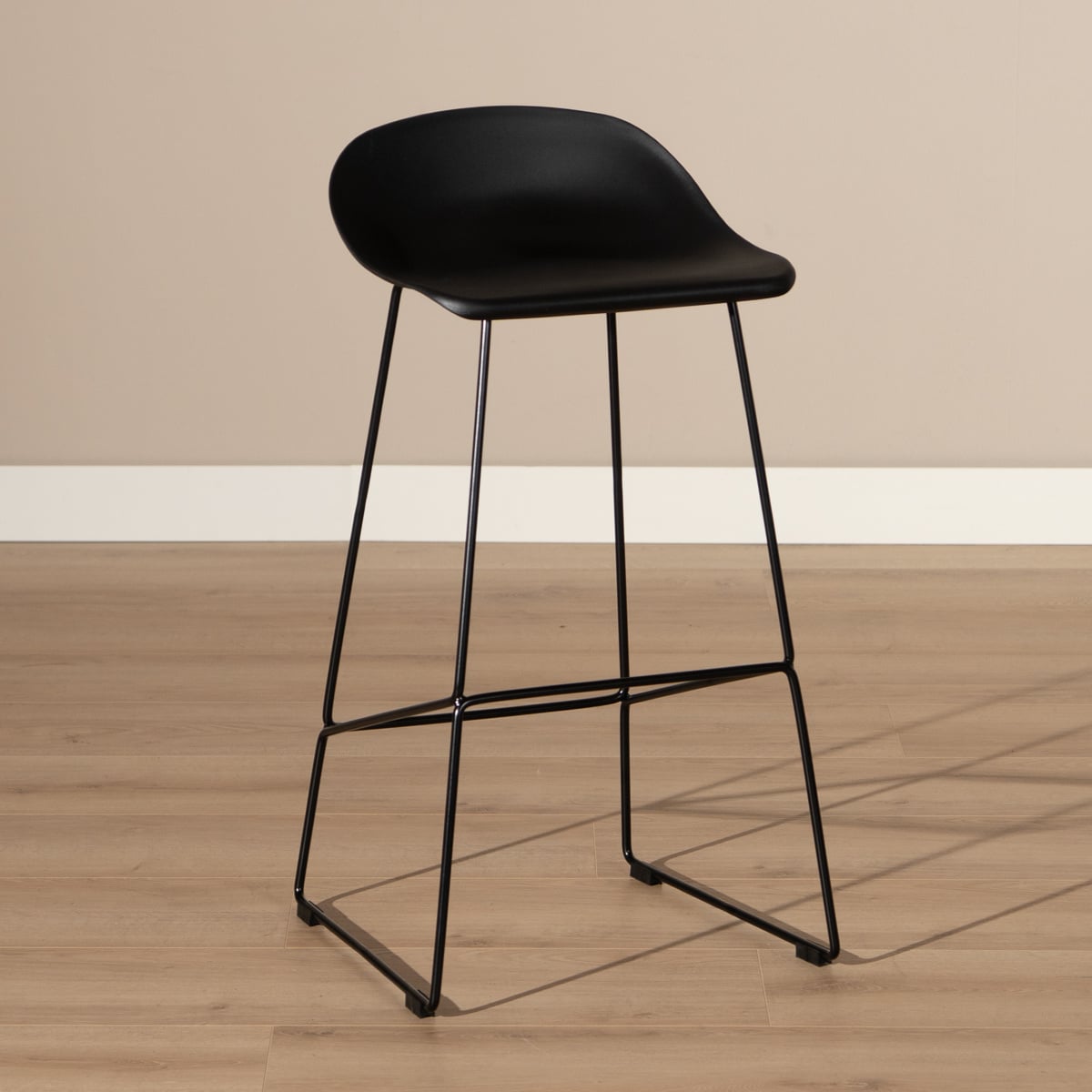 Bar stool Ellen black Scandinavian design 76 cm - image 1