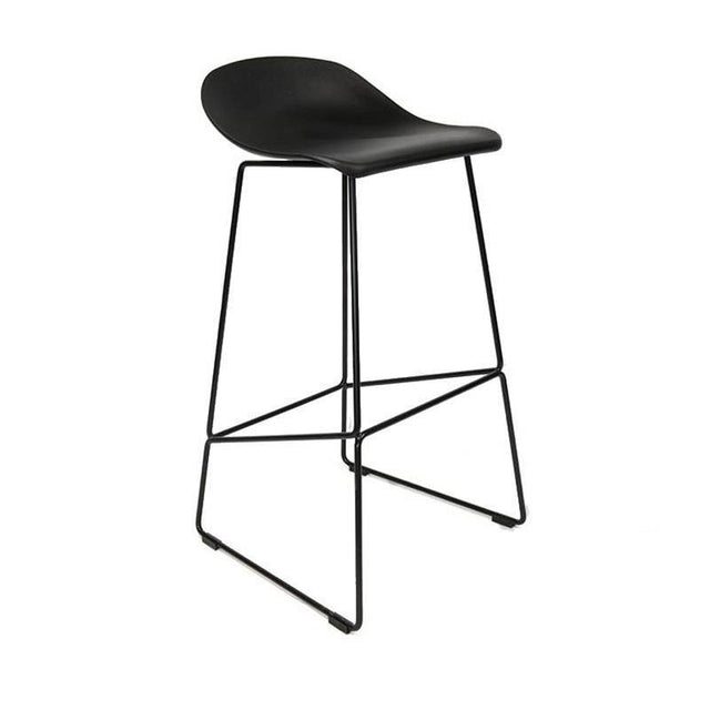 Bar stool Ellen black Scandinavian design 76 cm Plastic