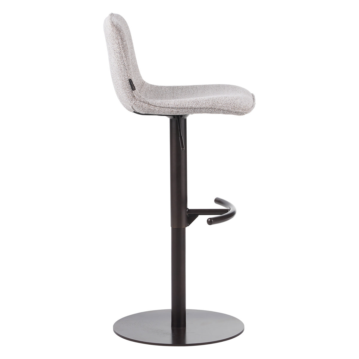 Bar stool Jack mixed fabric off white/brown 60-82 cm mixed 45 cm wide