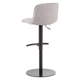 Bar stool Jack mixed fabric off white/brown 60-82 cm mixed 45 cm wide