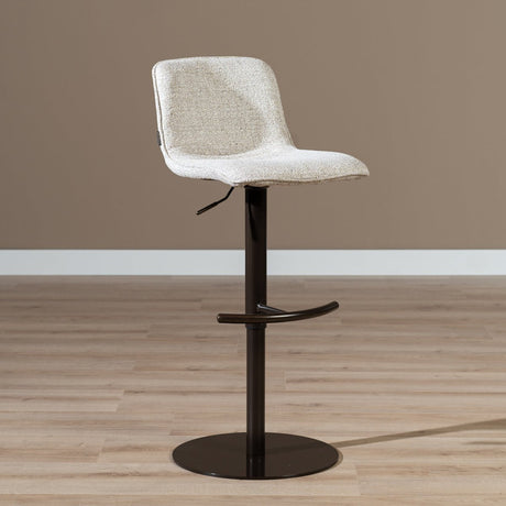 Bar stool Jack mixed fabric off white/brown 60-82 cm mixed 45 cm wide