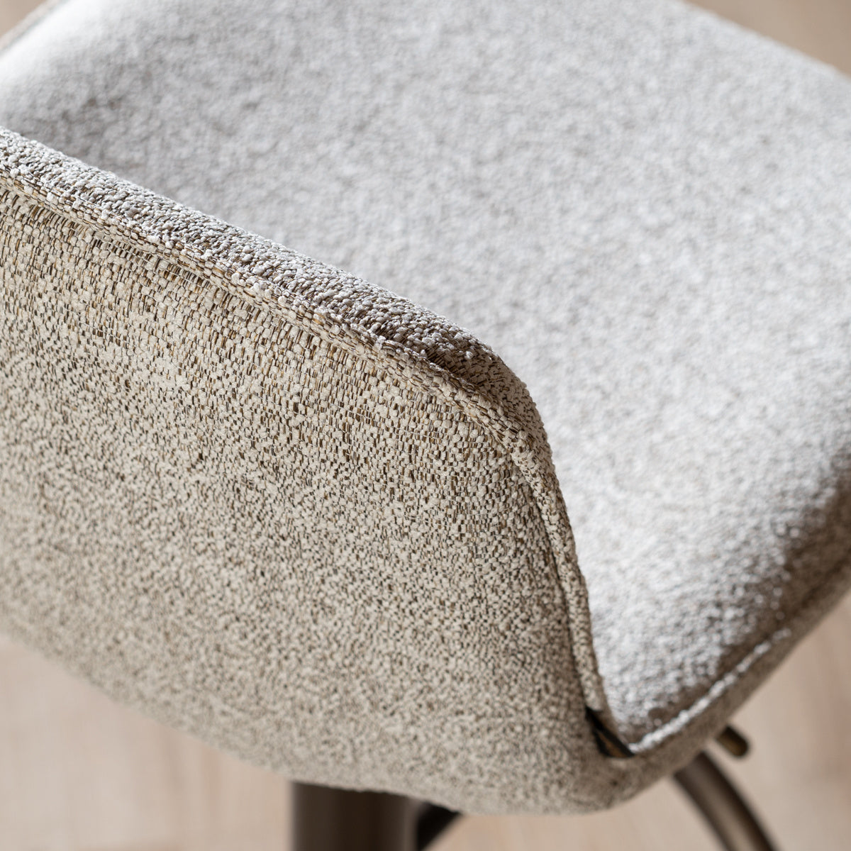 Bar stool Jack mixed fabric off white/brown 60-82 cm mixed 45 cm wide