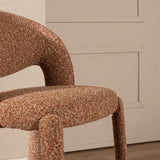 Barkruk June bouclé terracotta 70 cm Bouclé