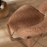 Barkruk June bouclé terracotta 70 cm Bouclé