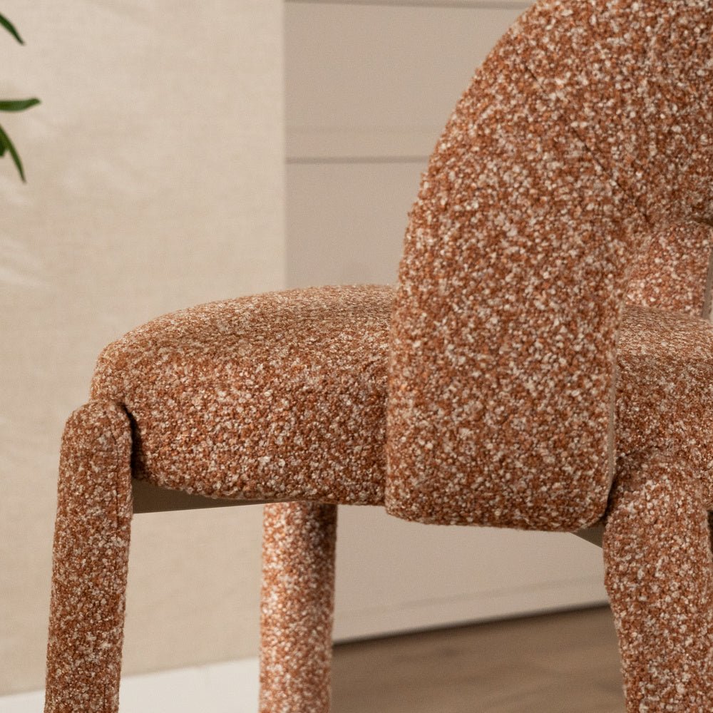 Barkruk June bouclé terracotta 70 cm Bouclé