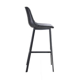 Industrial bar stool Lauren anthracite PU leather 76 cm - image 7