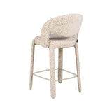 Barkruk Leo taupe leopard 70 cm Bouclé