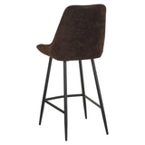 Barkruk Lynn velvet bruin 71 cm
