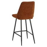 Barkruk Lynn velvet oker 71 cm Geel