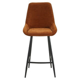 Barkruk Lynn velvet oker 71 cm Geel