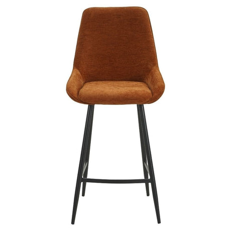 Barkruk Lynn velvet oker 71 cm Geel