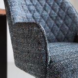 Barkruk Novan chenille Dimehouse Blauw LxBxH 75x58x54 Stof Sfeerfoto detail