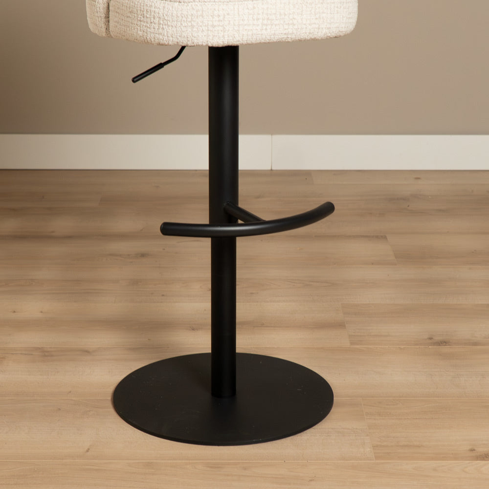 Bar stool Odin mixed fabric beige 63-83 cm mixed 48 cm wide