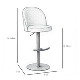 Bar stool Odin mixed fabric beige 63-83 cm mixed 48 cm wide