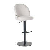 Bar stool Odin mixed fabric beige 63-83 cm mixed 48 cm wide