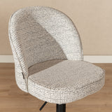 Bar stool Odin mixed fabric off white/black 63-83 cm mixed 48 cm wide