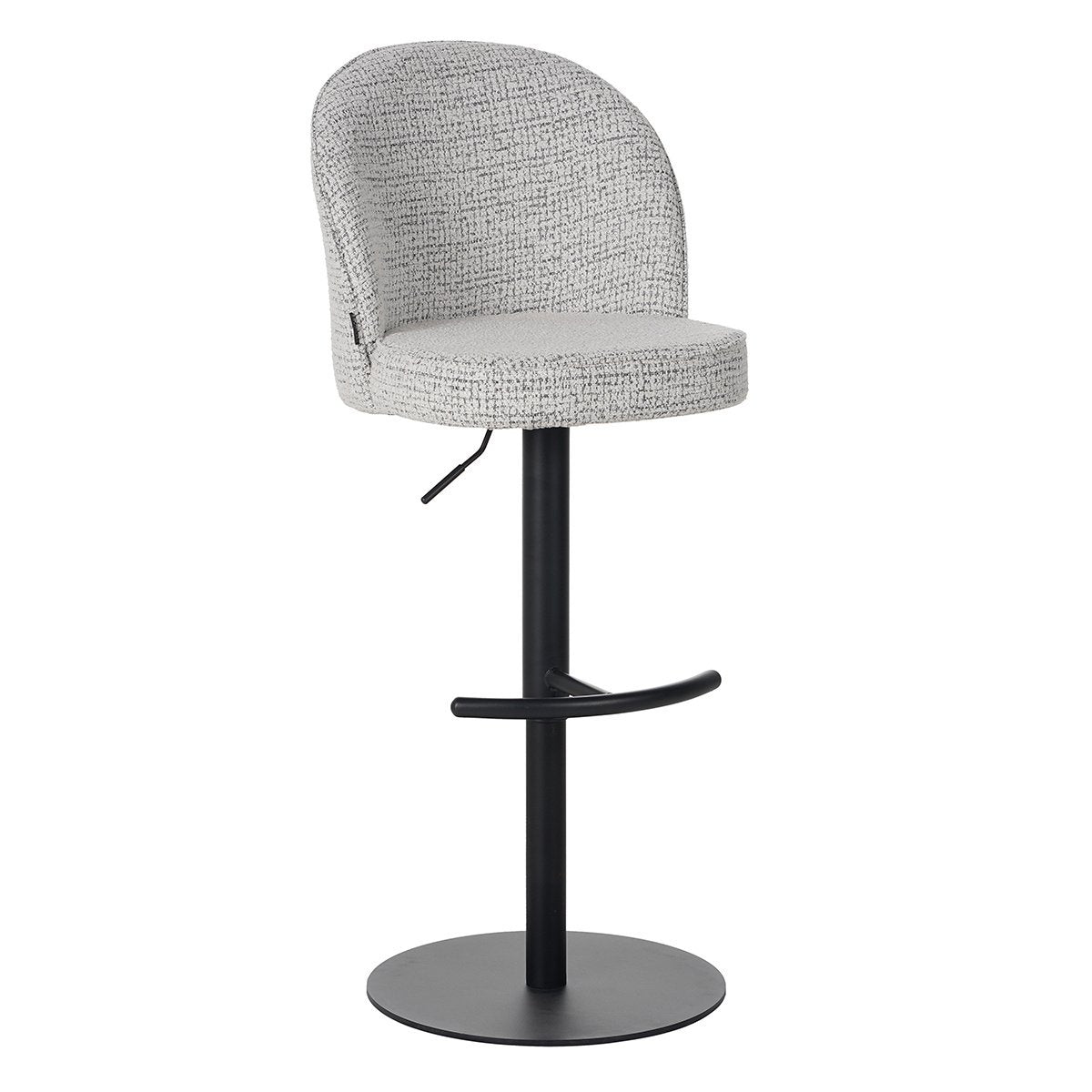 Bar stool Odin mixed fabric off white/black 63-83 cm mixed 48 cm wide