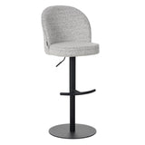 Bar stool Odin mixed fabric off white/black 63-83 cm mixed 48 cm wide