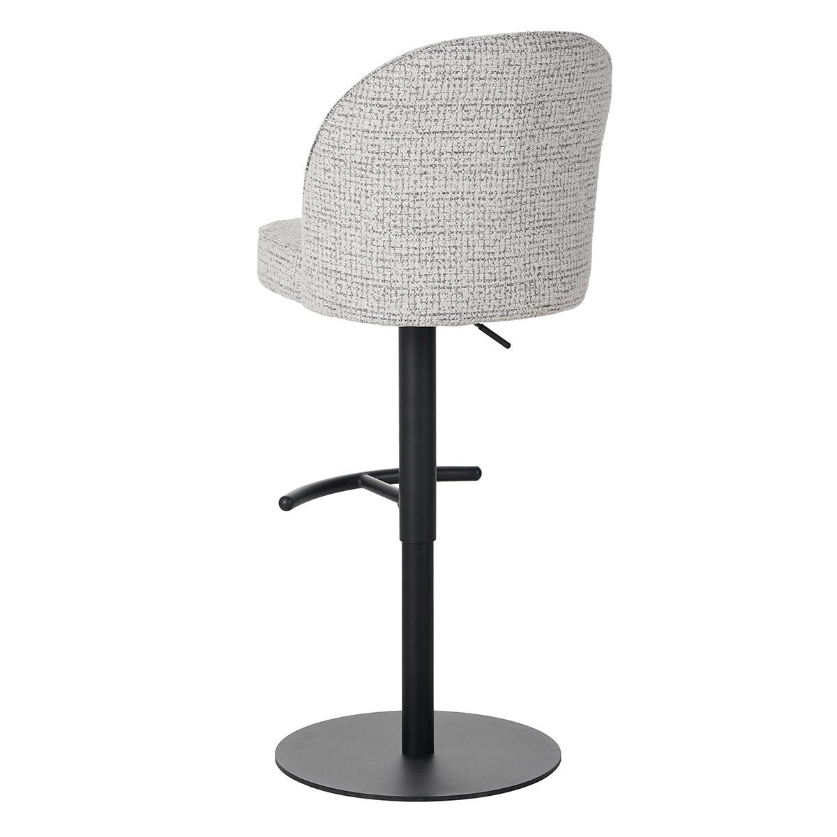 Bar stool Odin mixed fabric off white/black 63-83 cm mixed 48 cm wide