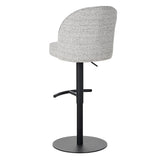 Bar stool Odin mixed fabric off white/black 63-83 cm mixed 48 cm wide