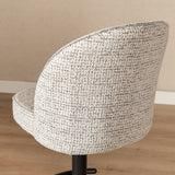Bar stool Odin mixed fabric off white/black 63-83 cm mixed 48 cm wide
