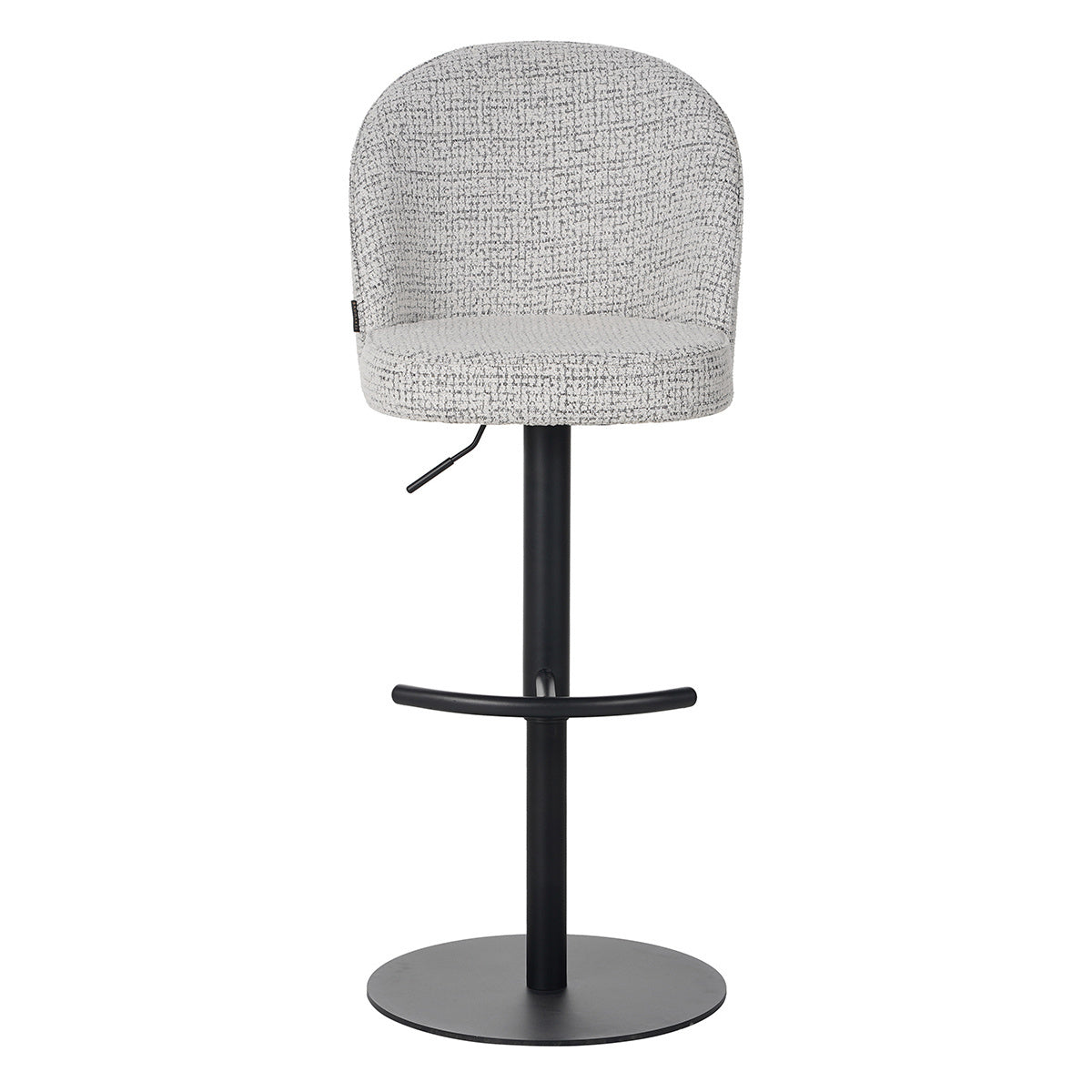 Bar stool Odin mixed fabric off white/black 63-83 cm mixed 48 cm wide