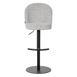Bar stool Odin mixed fabric off white/black 63-83 cm mixed 48 cm wide