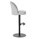 Bar stool Odin mixed fabric off white/black 63-83 cm mixed 48 cm wide